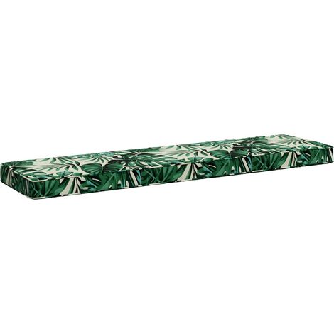 1-Piece Bench Cushion VUGHT 100% Polyester Leaf Pattern vidaXL