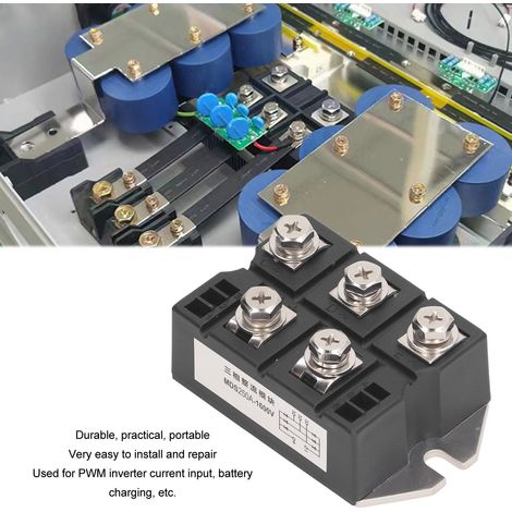 Pont redresseur triphasé 1600 V 250 A à 5 diodes pour charge PWM (1/5)