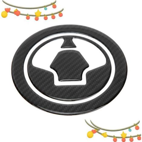 Autocollant Reservoir Carburant - Pour Moto Kawasaki Z800 - Résine Époxy Rouge Et Noir - 1 Pièce (1/5)