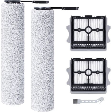 Rouleau de brosse de rechange et Filtre HEPA pour Tineco Floor One Stretch S6/Switch S6 Stretch/Switch S7 Stretch/S7 Stretch Steam/i6 Stretch/i5 Stretch Aspirateur Eau et Poussière Laveur de Sols