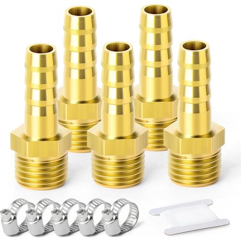 Raccord cannelé en laiton pour tuyau -12mm cannelé vers adaptateur 1/2 pouce mâle BSP (1/5)