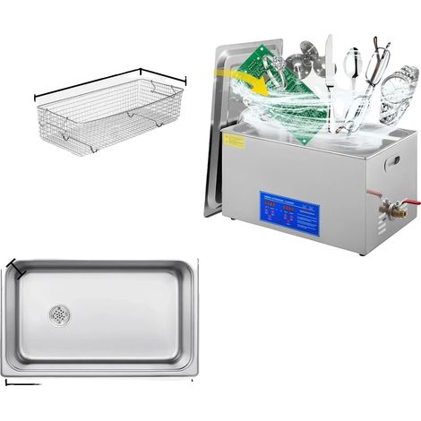 Nettoyeur Ultrasonique, Fréquence de 40kHz, Construction en Acier Inoxydable, 22L JPS-80A (1/2)