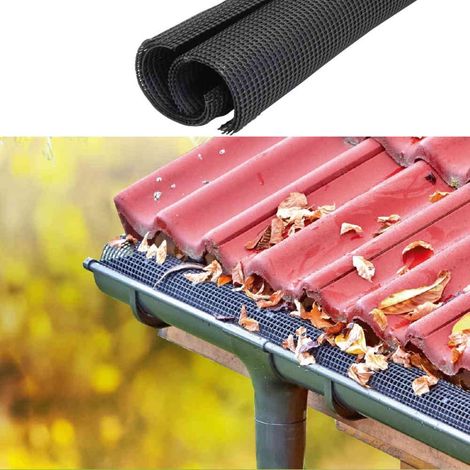 Grillage stop feuilles pour gouttieres 10 x 2,00 m pour gouttières 100- 125 mm
