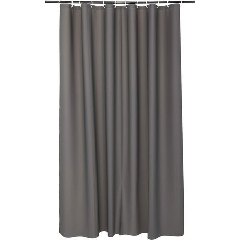1 - Rideau De Douche - Peva - Imperméable - Pour Salle De Bain - Anthracite - 180x200cm