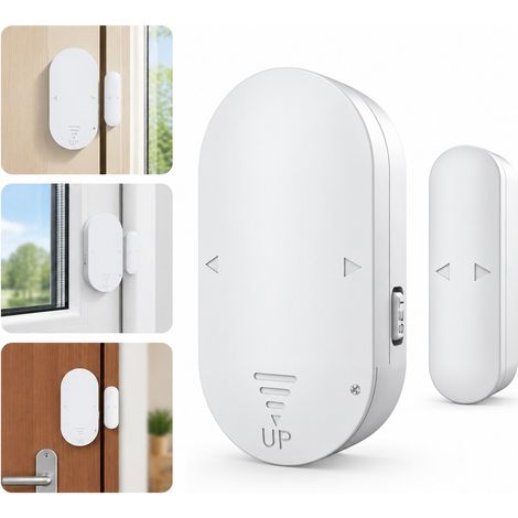Alarme de Porte Magnetique avec Detection de Vibration ABS Blanche 16.5 x 6.5 x 3.4 cm (1/5)