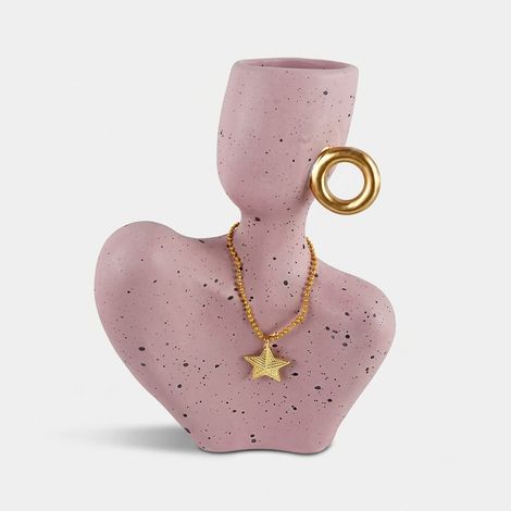 Oggetto decorativo in ceramica da tavolo Donna Pink&Cozy (1/2)