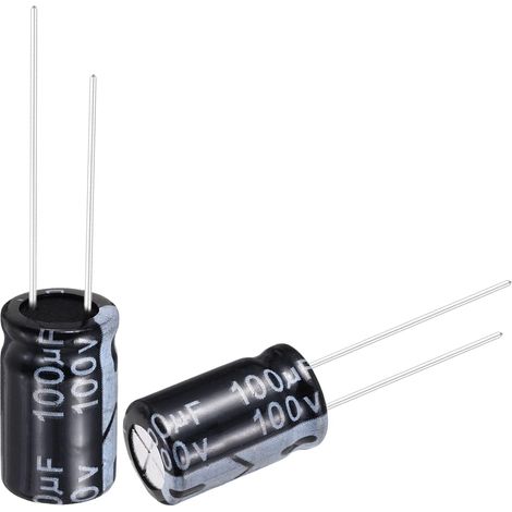 100 µF 100 V Elektrolytkondensator – 10er-Pack – Radial, Aluminium – Hochtemperaturbeständig – Für Elektronik und Haushaltsgeräte – 10 x 16 mm (1/5)