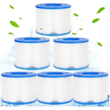 Lot de 6 Filtres Type S1 pour Spa, Filtres de Remplacement Type S1, Filtres pour Spa et Bain à Remous Type S1, Filtres Spa -yd