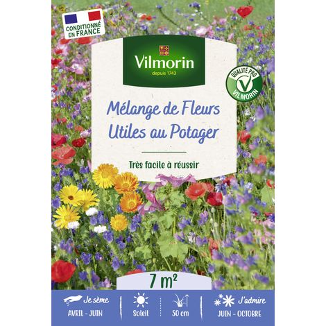 Fleurs Utiles au Potager - 7 m² - Mélange de fleurs Vilmorin (1/3)