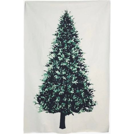 Arbre De Noel En Tissu - Guirlande Lumineuse Led 10 M - Fond Photo Festif Pour Jardin Maison Chambre - 75 X 100 Cm - 1 Piece (1/5)