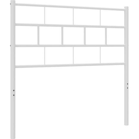 vidaXL Testiera di Ricambio in Metallo Bianco 107 cm (1/5)