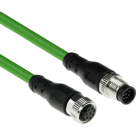 Câble de capteur industriel de 5,00 mètres, connecteur mâle M12A à 8 broches vers connecteur femelle M12A à 8 broches, câble Ult (1/2)