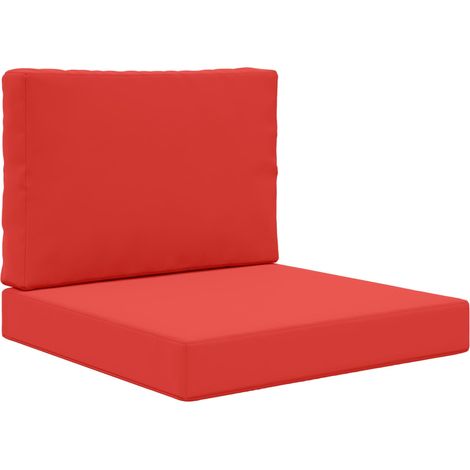 Coussin de canapé d'extérieur 2 pcs Rouge Polyester