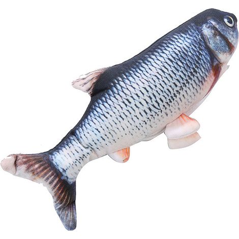 Poisson souple pour chat - Jouet interactif pour chats d'intérieur, 28 cm (1/5)