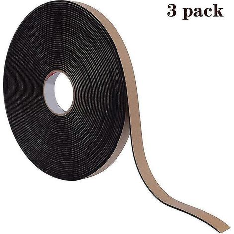Bande d'étanchéité en mousse, joint d'étanchéité pour portes et fenêtres, lot de 3 (1/5)