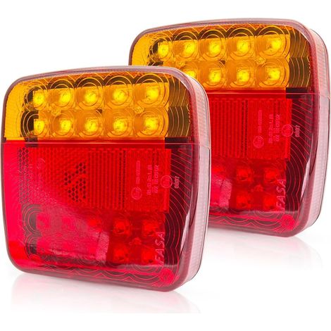 2 x LED Trailer Lights 12 V Waterproof with Brake Lights, Position, Indicator, License Plate, Reflector (1/5)