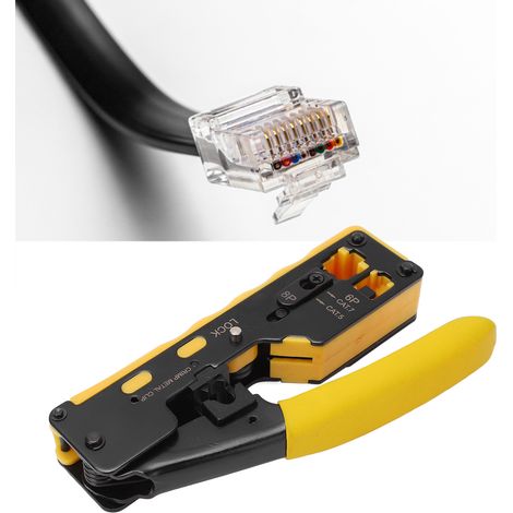 Crimpwerkzeug für RJ45-Durchsteckstecker (1/5)