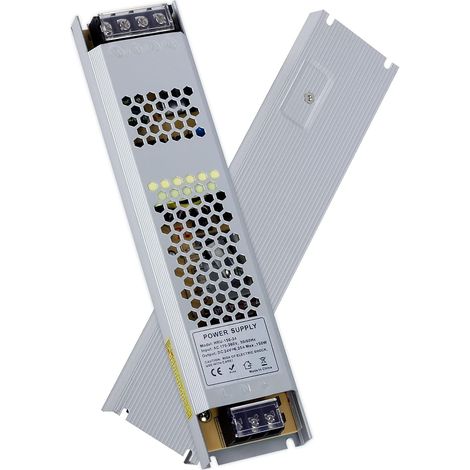 Transformateur 220V 24V LED 150W Alimentation 6.25A Tension Constante Régulateur de Tension Universel pour Bandes et Ampoules LED G4 MR11 MR16 (1/5)