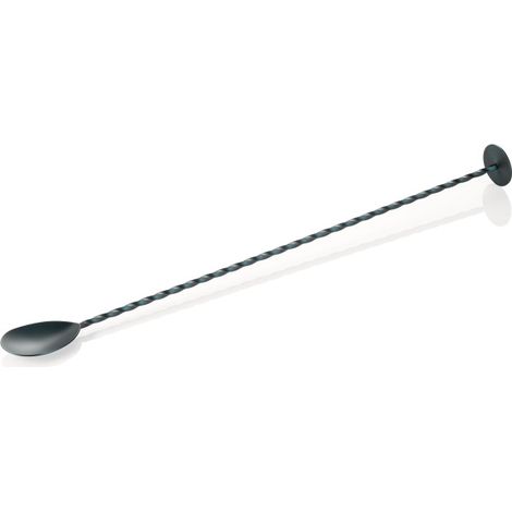 Cuillère bar torsadée avec embout pilon 33,5 cm bleu mat HLC inox 18/8 NOCTURN - Was Germany (1/2)