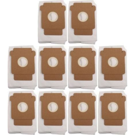 Lote de 10 bolsas de bolsa para robots aspiradores Roomba 105/Plus 405/Plus 505/Max 705/Combo 2 Essential, capacidad de 3 L, soufflé de fibra por fusión y tejido no tejido, filtración avanzada