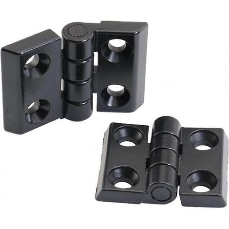 Charnière en aluminium extrudé 3030 à rainure en T pour porte, en alliage de zinc noir, pour cadre, fixation pivotante sécurisée (1/5)