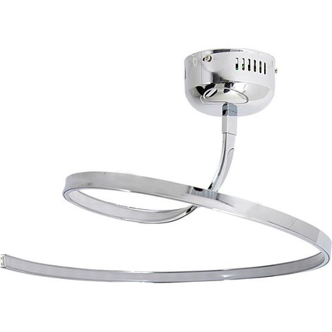 Naeve LOOP LINE Plafonnier semi-encastré à LED intégré, chrome 3 000 K