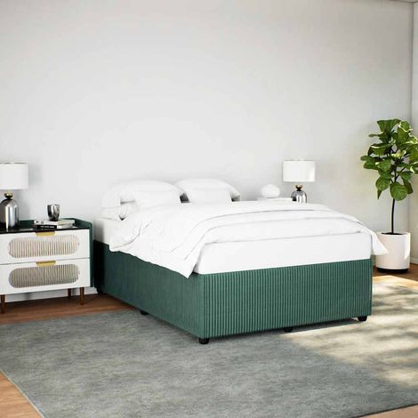 Cadre de lit sans matelas-Structure de lit vert foncé 140x190 cm velours 421602 (1/5)