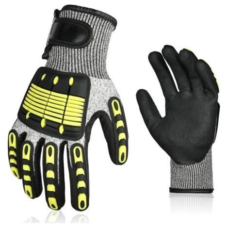 Gants de Sécurité Anti-Coupure, Résistants aux Abrasions pour Mécanicien, Jardinage, Logistique et Travaux Manuels - Taille L (1/5)