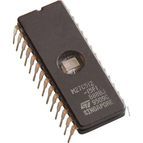 STMicroelectronics M27C512-DIP28W Memoria IC CDIP-28 EPROM 512 kBit 64 K x 8