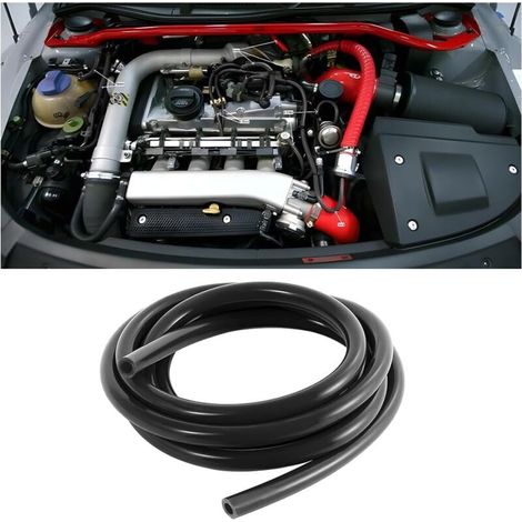 6mm De Diamètre Intérieur 3m Tuyau à Vide En Silicone Voiture, Universel Haute Température Tuyau à Vide En Silicone Pour Moteur Voiture Moto Tracteur Petits Moteurs (Noir) (1/5)
