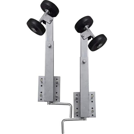 Supports à double rouleau pour remorque bateau réglables en acier galvanisé 2 pièces 59-84 cm - PANGIVO (1/5)