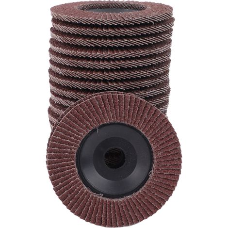 20 Stück Schleifscheiben mit Lamellen, Körnung 80, 100 x 16 mm, flache Lamellenscheiben, Schleifscheibe (1/5)