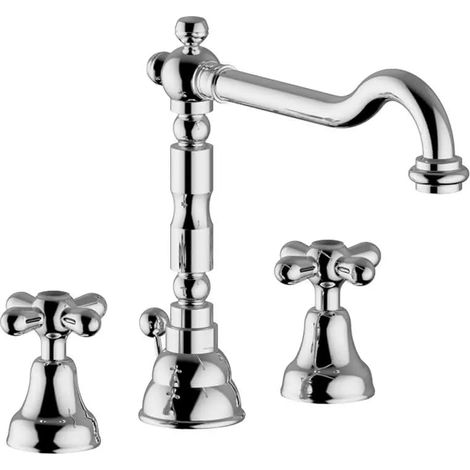 Teorema - Batteria Lavabo Tre Fori - Serie: Daisy - Colore: Cromato - Articolo: 70315110X4 (1/2)