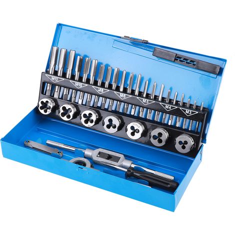 Kit de tarauds et filières de 32 pièces avec étui de rangement (1/5)