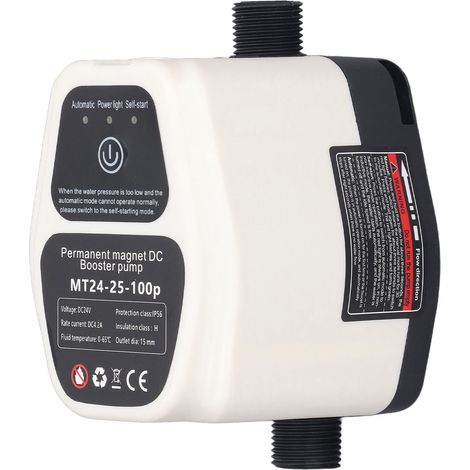 Pompe de surpression 100 W 24 V 25 L, entièrement automatique, à détection intelligente et silencieuse, compatible avec les prises UE 100-240 V.