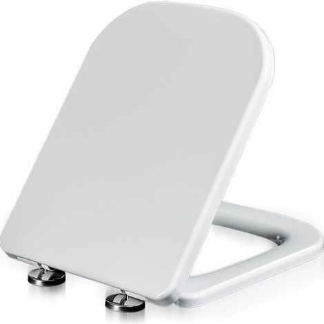 Couverture De Toilette - PP Épaissi - Antimicrobien - Convient Pour Cuves Carrées Et Rondes - Blanc - 1 Pièce
