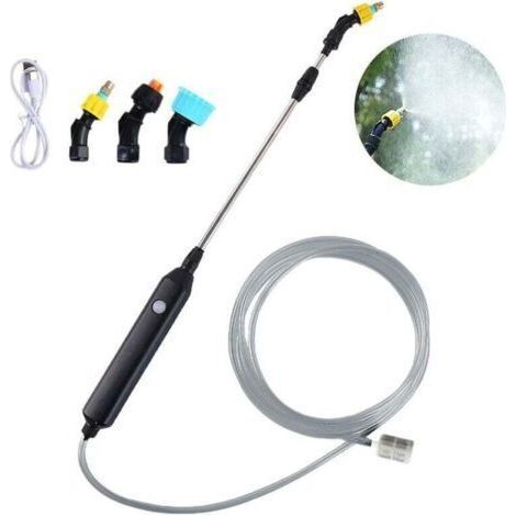 2400 mAh electric sprayer – Autonomy 2-3 hours – 23.6 inch telescopic lance – 5m hose – 3 interchangeable nozzles for watering and cleaning (1/5)