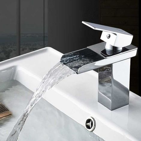 TRADE SHOP - Miscelatore Bagno Lavandino  52952 Filtro Cascata Con Flessibili Doppio Foro -