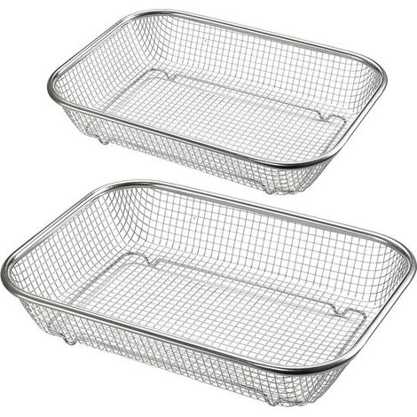 Lot de 2 grilles de cuisson en acier inoxydable – pour une cuisson légère au four (1/5)