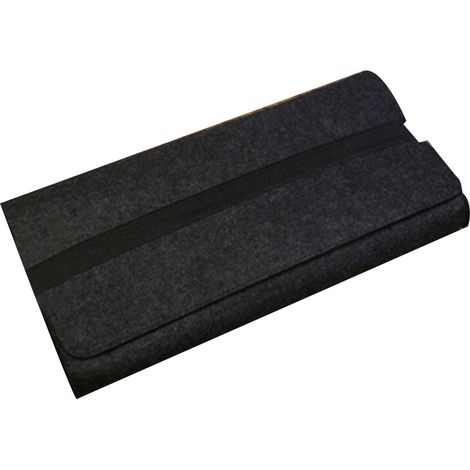 Housse de rangement pour clavier 87 touches, forme rectangulaire en fibre chimique, étui anti-poussière avec bande élastique, gris foncé, idéal pour transport extérieur (1/5)