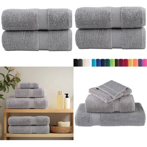 Premium Gästetücher SOLUND 2 Stk. Grau 30x50 cm 600 g/m² - Baumwolltuch - Handtuch (1/5)