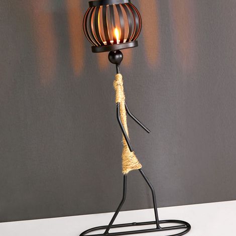 Bougeoir créatif et personnalisé de style européen, décoration de table de restaurant de style nordique, décoration de comptoir de bar, ornement, bougeoir de style B (1/5)