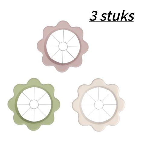 Coupe-pomme 3 pièces - acier inoxydable - pour la coupe et le corsage - 14,3 cm - multicolore, accessoire de cuisine pratique (1/5)