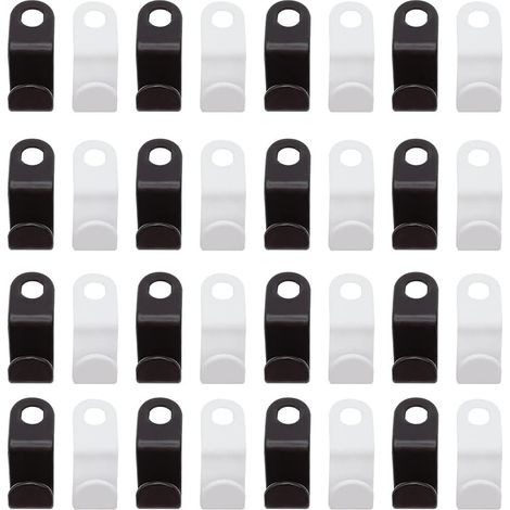 56 mini perchas en cascada, ganchos de conexión para perchas, ahorran espacio en armarios (28 negros, 28 blancos)