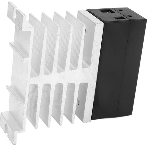 32V DC auf 5-220V DC SSR-Halbleiterrelais mit Kühlkörper, Schaltmodul für Heim- und Industriesteuerungen (1/5)