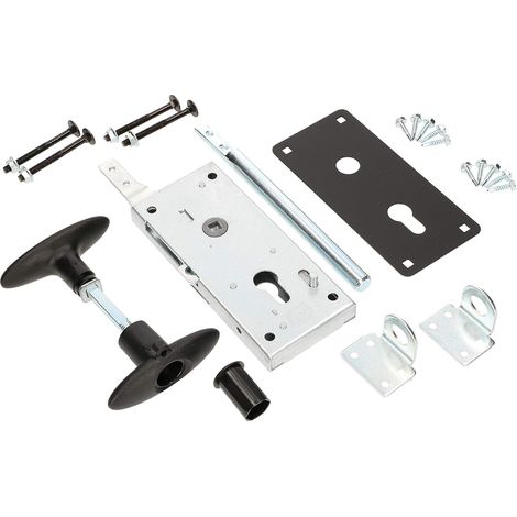Kotarbau – Serrure de garage 200 mm – Acier galvanisé – Pour portes segmentées et battantes – Installation simple et rapide