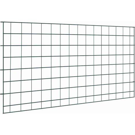 Pond Fence Set 5 pcs Green 100 x 50 cm Steel vidaXL