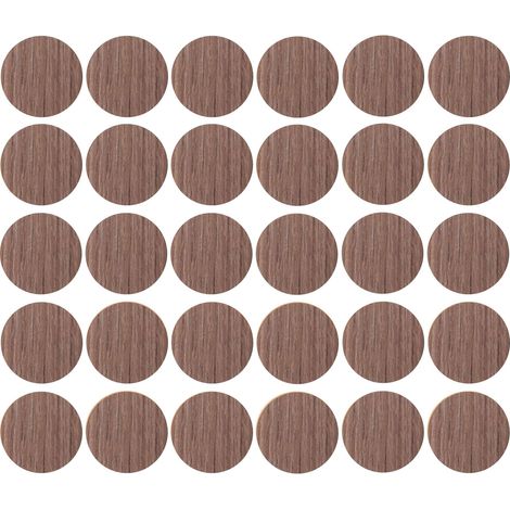 cyclingcolors 30x Copriviti adesivi 20 mm plastica viti copertura coperchi tappi riparazione mobili, Marrone olmo scuro (1/3)