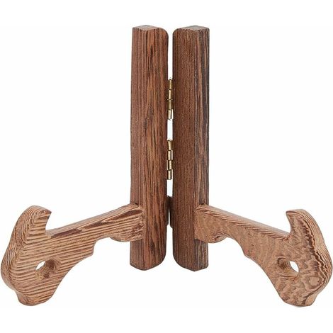 Présentoir En Bois Porte-Assiettes Photo Présentoir Pliant À Cadre Pour Téléphone Et Ipad Support De Support D'Art Photo Pour Cadre Photo D'Affichage Accessoire De La Maison (1/5)
