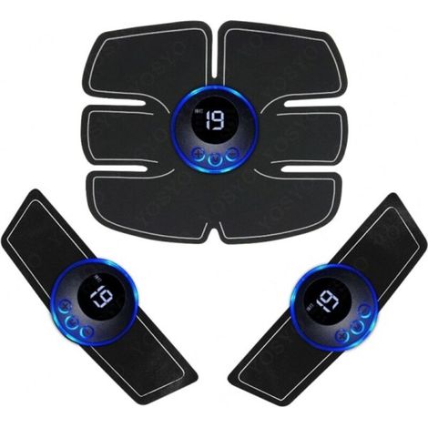 Ceinture abdominale EMS, stimulateur ABS, appareil d'entraînement musculaire par impulsions, pour l'entraînement des bras et des jambes, bureau, maison, salle de sport, fitness, rechargeable par USB, (1/5)